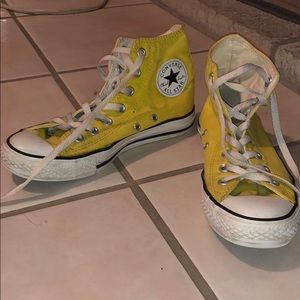 Yellow Hi Top Converse